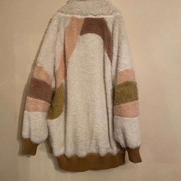 Rare Free People Selma Cardi Teddy Fur Soft Cardigan Jacket XS - Picture 3 of 3